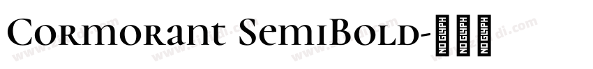 Cormorant SemiBold字体转换